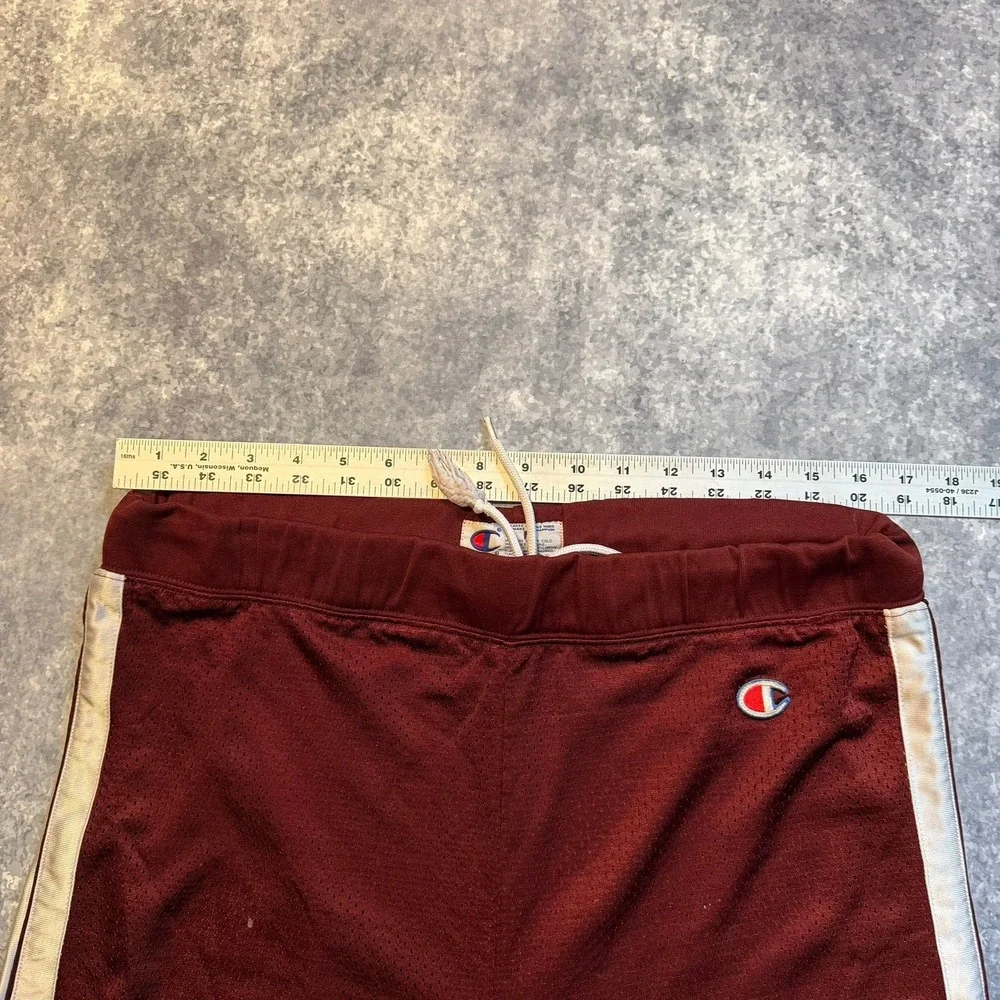 Vintage Champion Mens Texas Aggies Mesh Basketball Shorts Maroon‎ White Medium